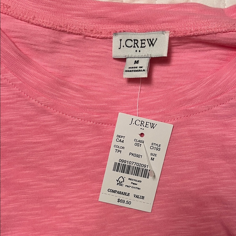 NWT J.Crew Pink Tie-Waist Mini Dress - Picture 9 of 9